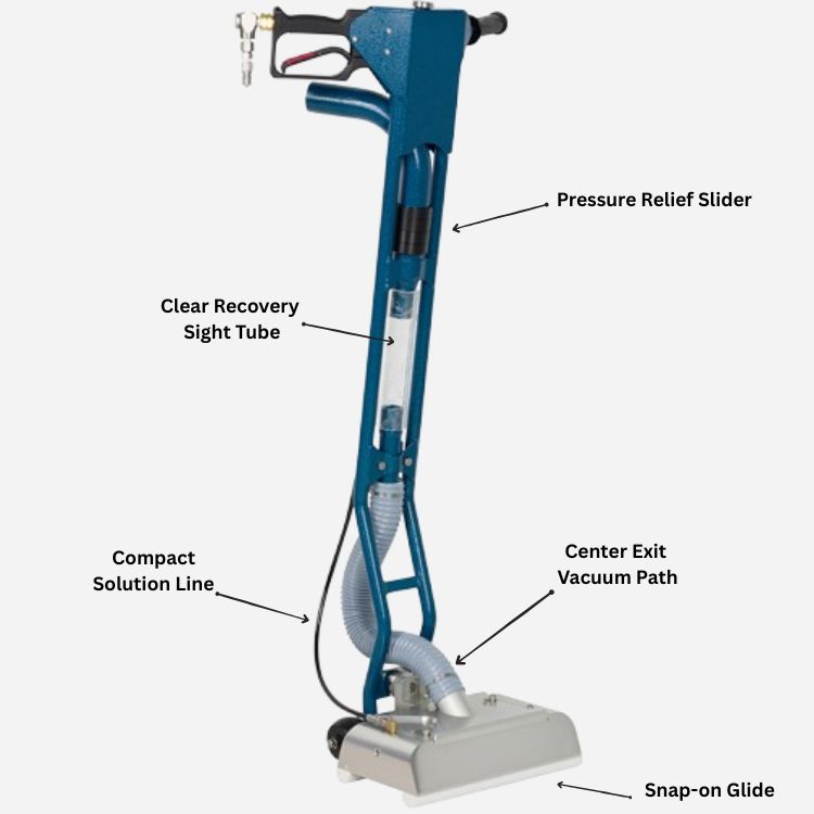 VPRO GEMINI blue front view showing extraction and operator control features